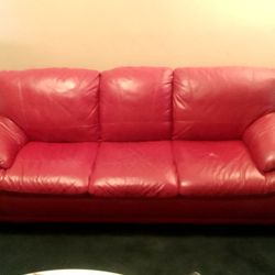 Red Leather Couch