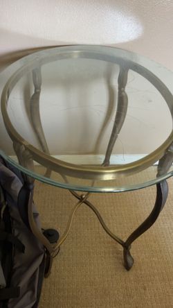 Glass end table