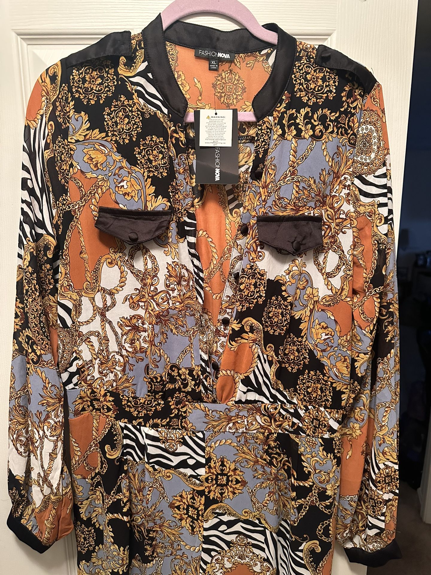 Boroque Print Jumpsuit 