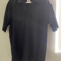 Black Dickies Button Up Size L