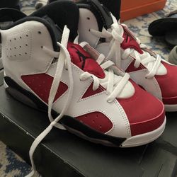 Air Jordan 6 Retro BP "2014 Carmine" White/Carmine-Black 384666 160