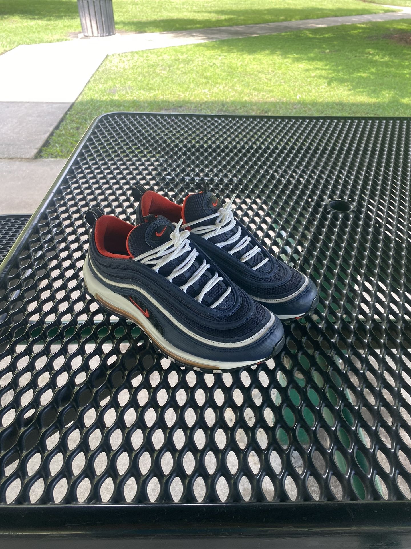 Nike Air Max 97 – Navy Blue/Red/White | Used, Good Condition
