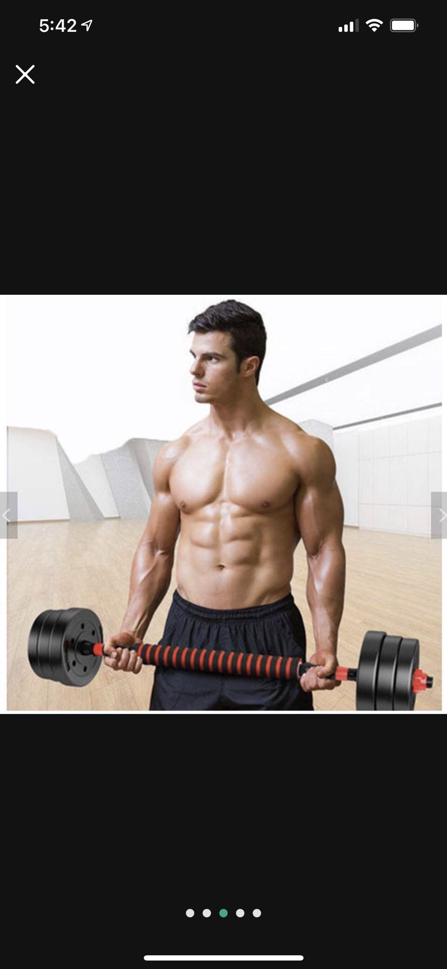workout dumbbell plates barbell set sale weight lifting 85LB total weight.