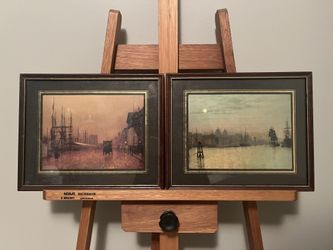 TWO John Atkinson Grimshaw Vintage Framed Art Prints: