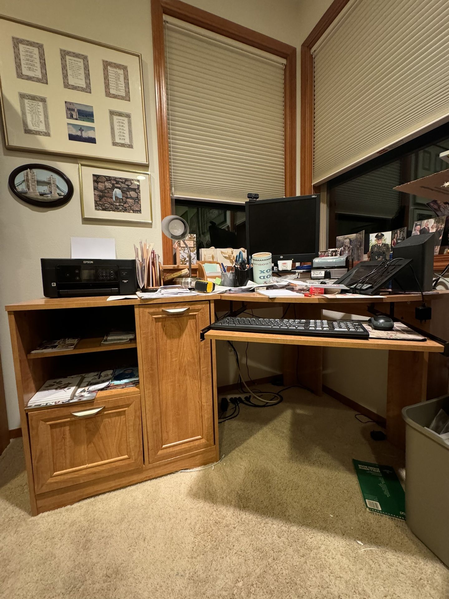 Busch Corner Office Desk & Files