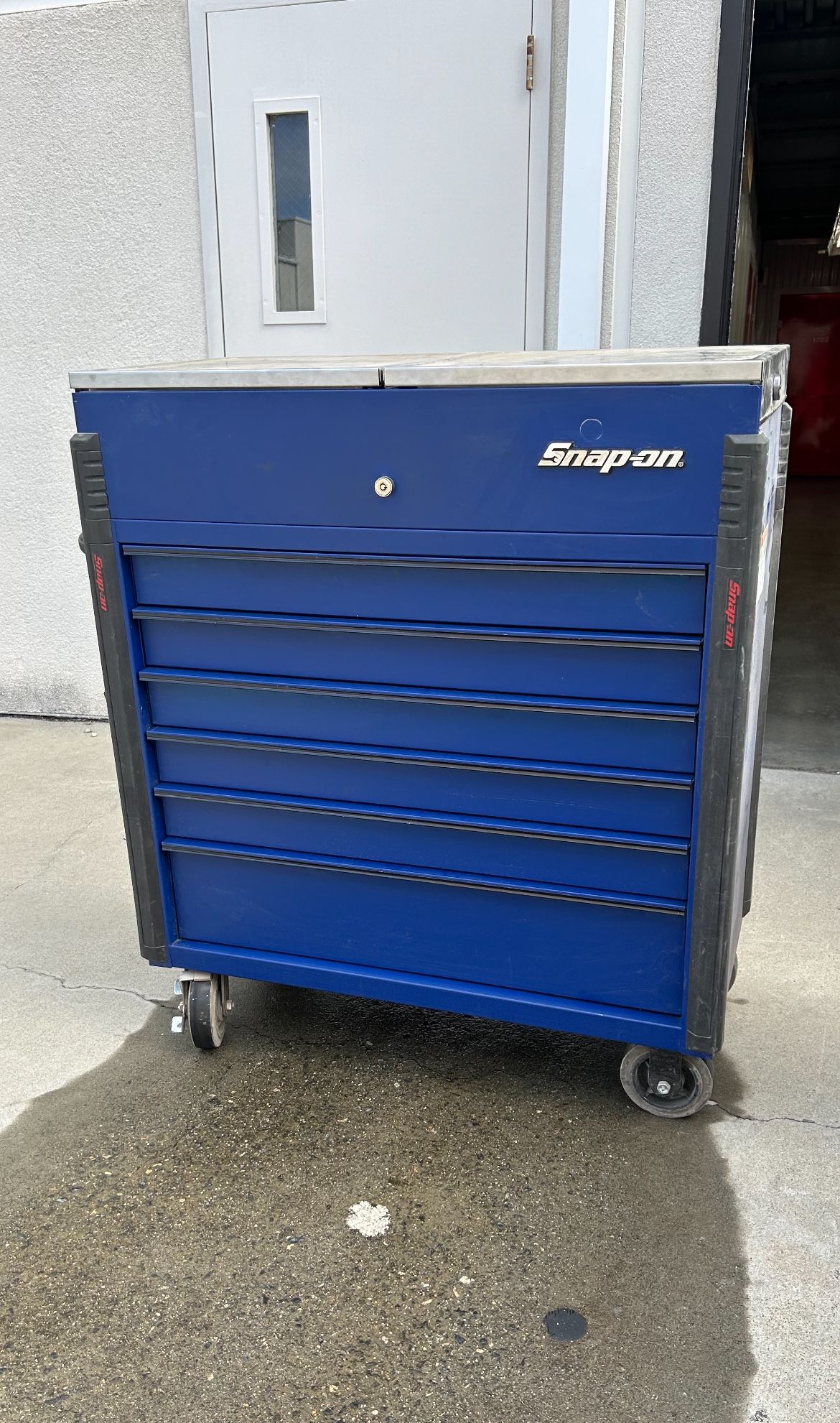 Snap-on 40" Sliding Lid -  Stainless Lid Shop Cart (Midnight Blue) 