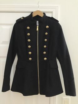 BCBG wool military coat XS