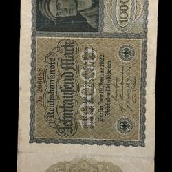 10000 marks 1922. Banknote of Germany