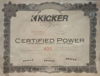 Kicker CXA360.4 Amp & Kicker CSC65 6.5" Speakers (Open Box)