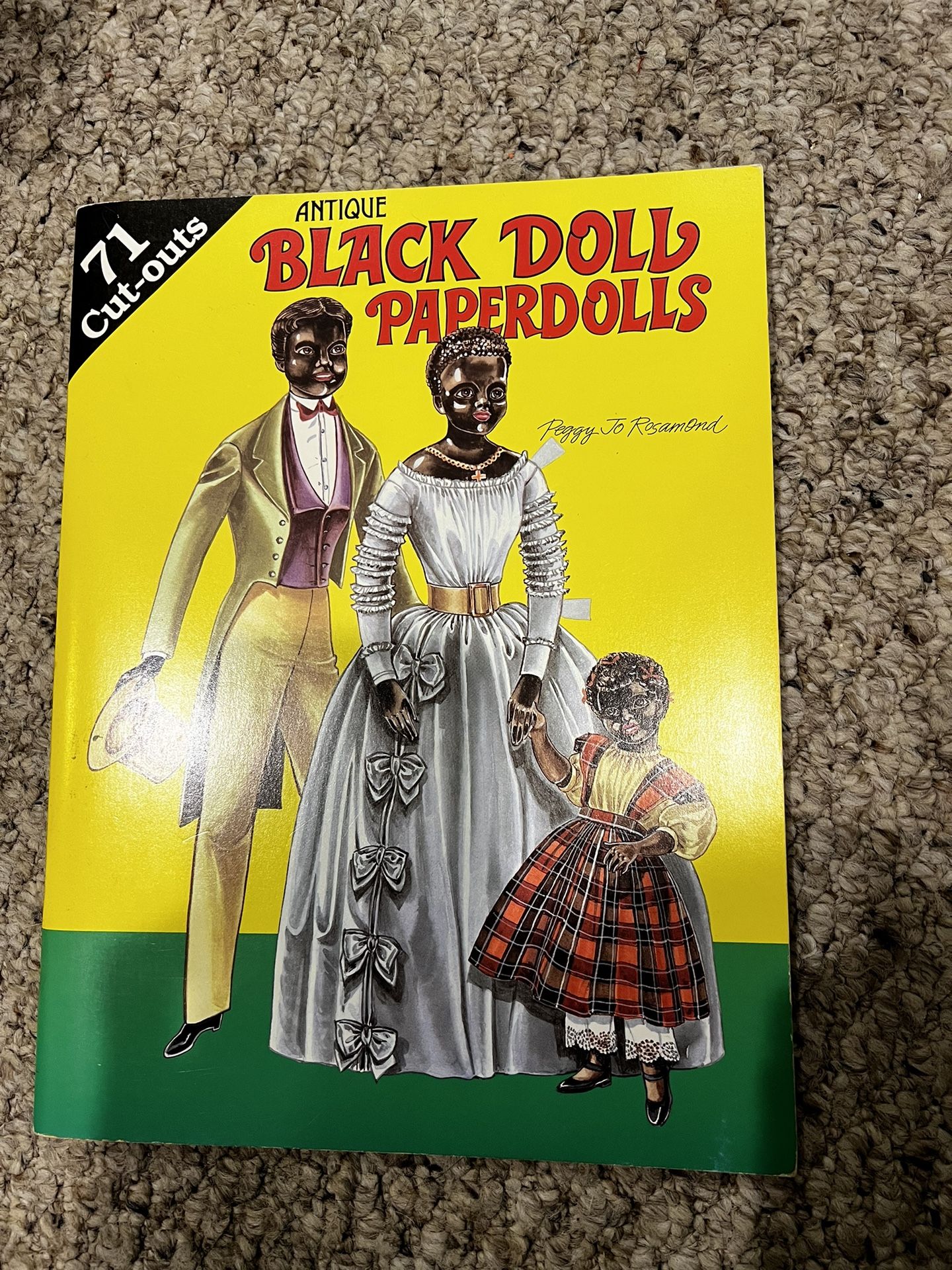 Brand new Antique Black Doll Paper Dolls by Peggy Jo Rosamond, 1991 Uncut, Booklet