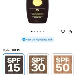 Sun Bun Sunscreen SPF 15 8oz