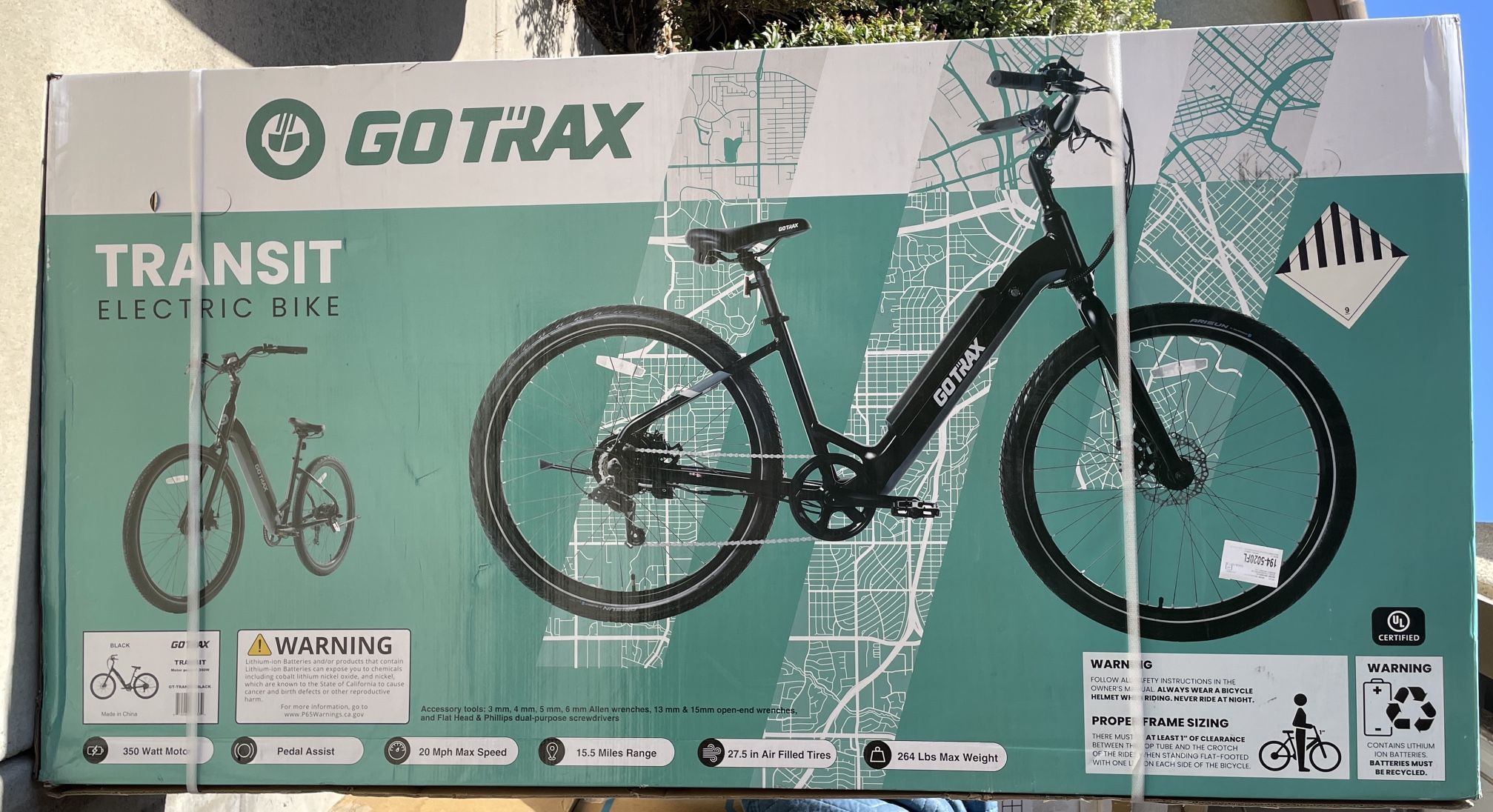 *NIB* GOTRAX Transit 27.5" Commuter Electric Bike Black