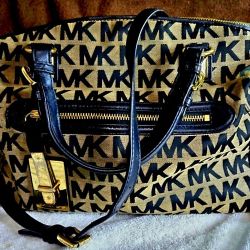 Michael Kors Black And Tan Satchel