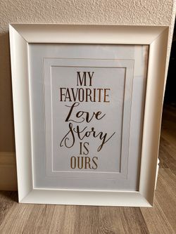 Love Story framed art decor!