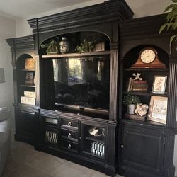 4 Piece Solid Wood Entertainment Center 