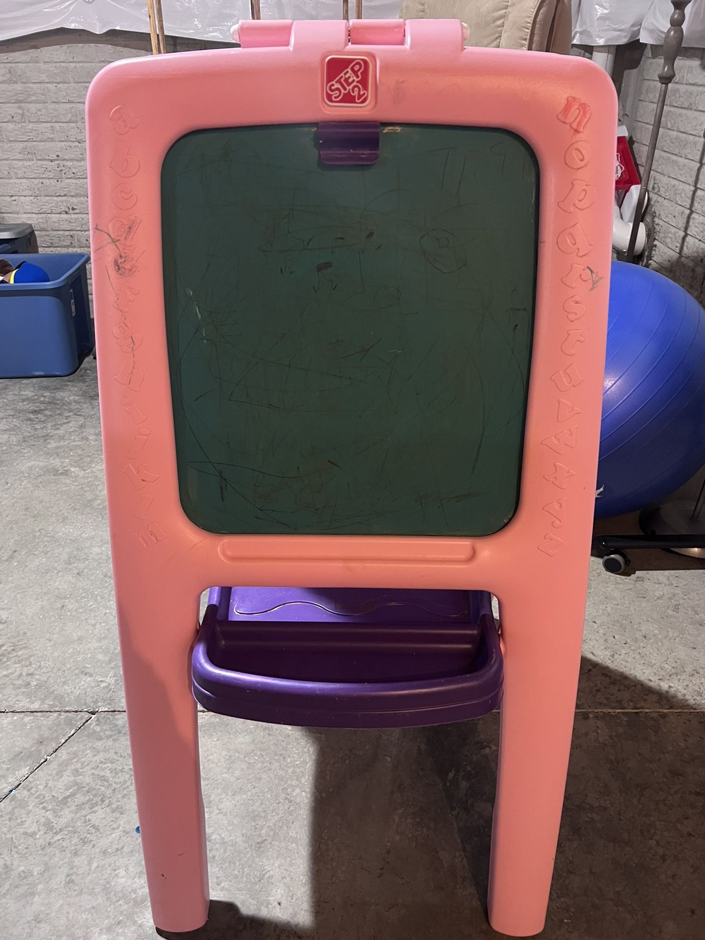 Kids Two Sided Easel(dry Erase Board And Chalk Board)