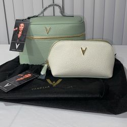 Vanessa Williams Cosmetic Train Case and Makeup Bag Set
