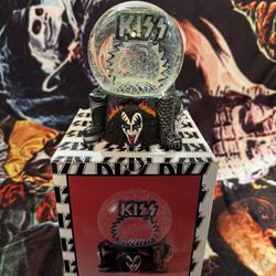 KISS vintage Band Waterball Snow Globe Spencers 1997 Gene Simmons Ace Frehley