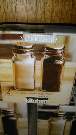 Pair of salt and pepper shakers* new in box* $2.00 a box.