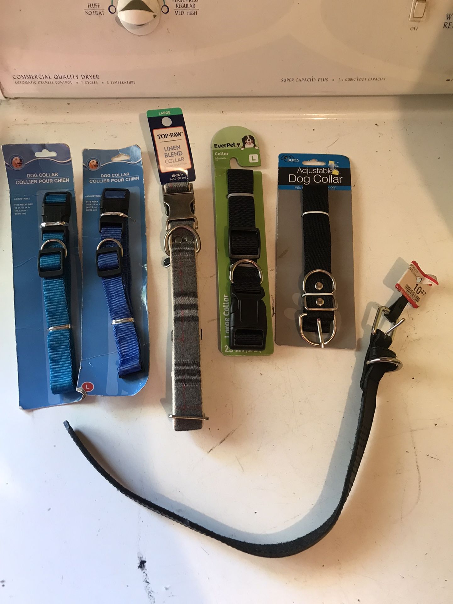 dog collars new, size L, price is $12.00 each, (read Description)