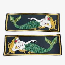 U.S.N. US NAVY SILK MERMAID CUFF PAIR