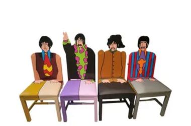 Beatles Yellow Submarine Art Chair Set of 4