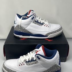 Nike Air Jordan 3 Retro True Blue 2016 Men’s Size 11 854262-106 Pre-Owned