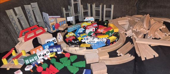 Wooden train set