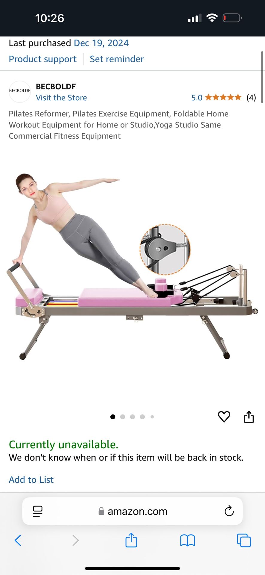 Pilates Reformer BRAND NEW IN THE BOX (MAKE AN OFFER!)