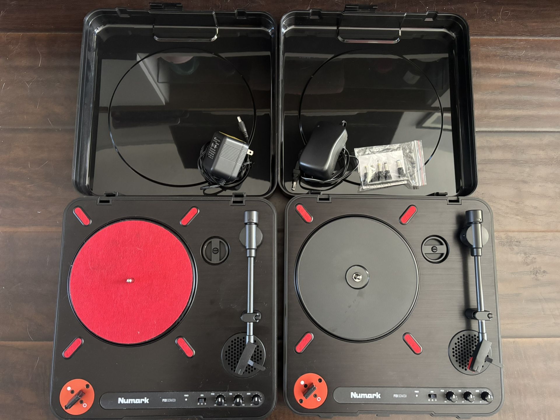 Two numark PT01 Turntables 