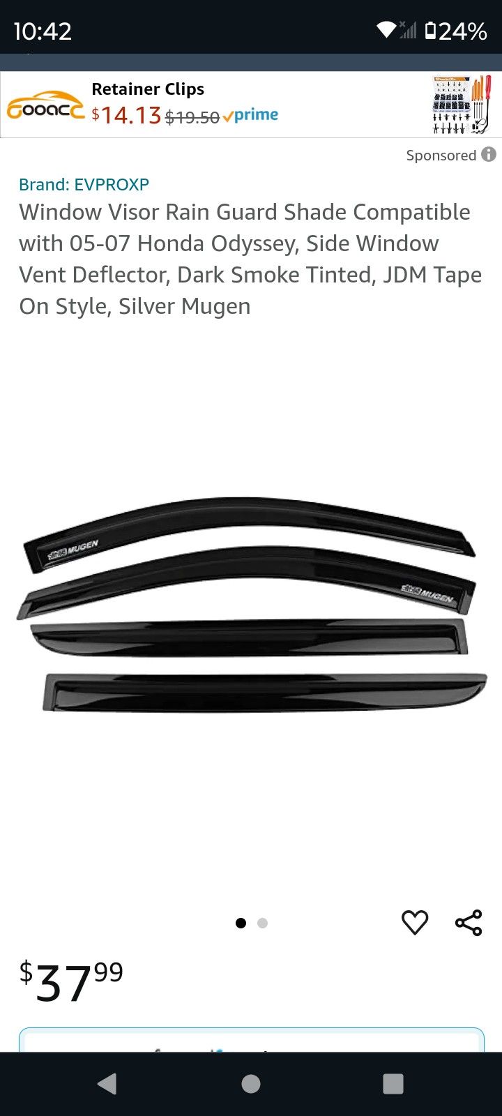 !!!!!!BRAND NEW WINDSHIELD VISOR !!!MUGEN!!!!