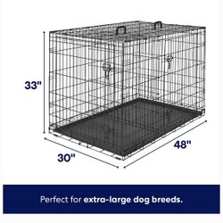 Frisco Fold & Carry Double Door Collapsible Wire Dog Crate