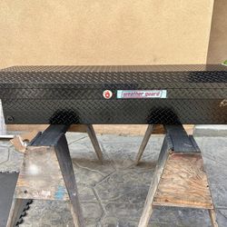 New weather guard side bed tool box low profile size 56” long x13” top x 17” back asking $550