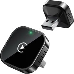 Teeran Wireless CarPlay Adapter For IPhone (2026 Upgraded), Mini Plug & Play For Cars With Factory Wired Apple CarPlay, Fast & Stable Connection, Easy