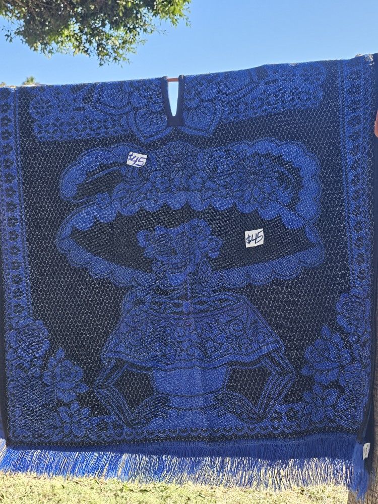 Katrina Day Of The Dead Poncho Gaban Thick Like A Blanket