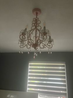 Chandelier Lamp light pink