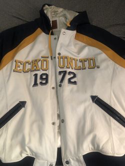 Vintage XXL Ecko hoodie leather jacket