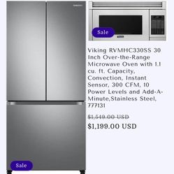 33” Samsung French Door Stainless Steel Refrigerator 