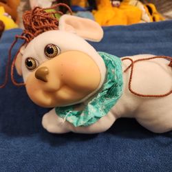 1992 Hasbro Cabbage Patch Kids Crimp N Curl Pet Puppy Dog Plush Bandana Collar