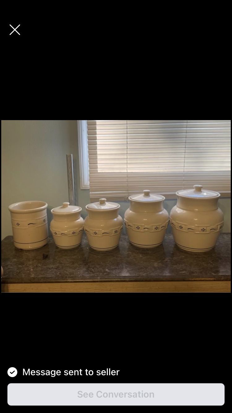 Longaberger Canister Set 4 Piece