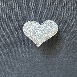 Swarovski Crystal Heart Pave Lapel Pin 