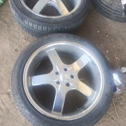 20in rims 3 brand new tires less then one month use just home to work 15miles a day use one tire no good