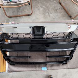 For 2018 2019 2020 2021 Honda Accord Front Bumper Grille Assembly Chrome Trim