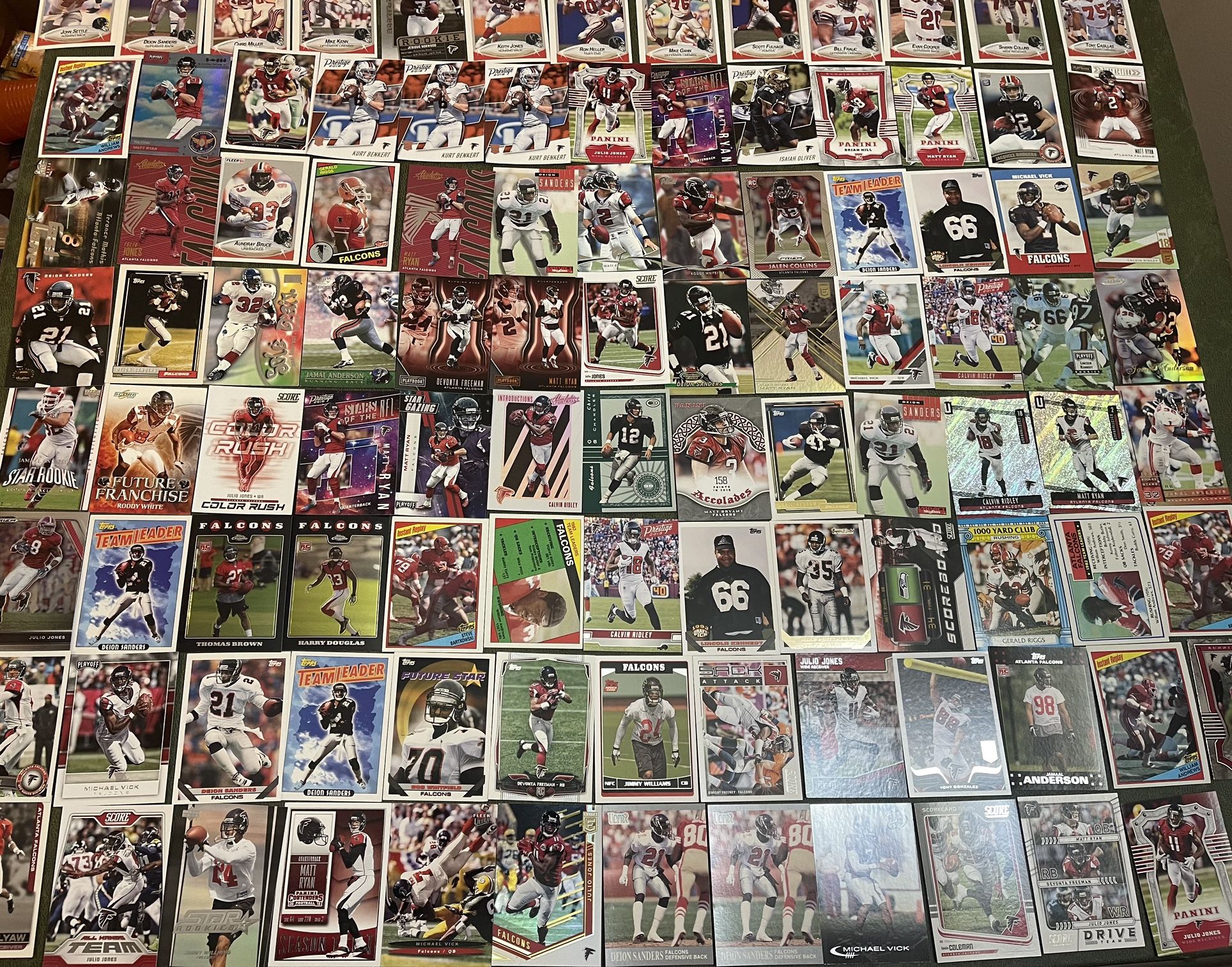Lot Of 113 Atlanta Falcons Football Cards Stars-Rookies-Inserts Past & Present