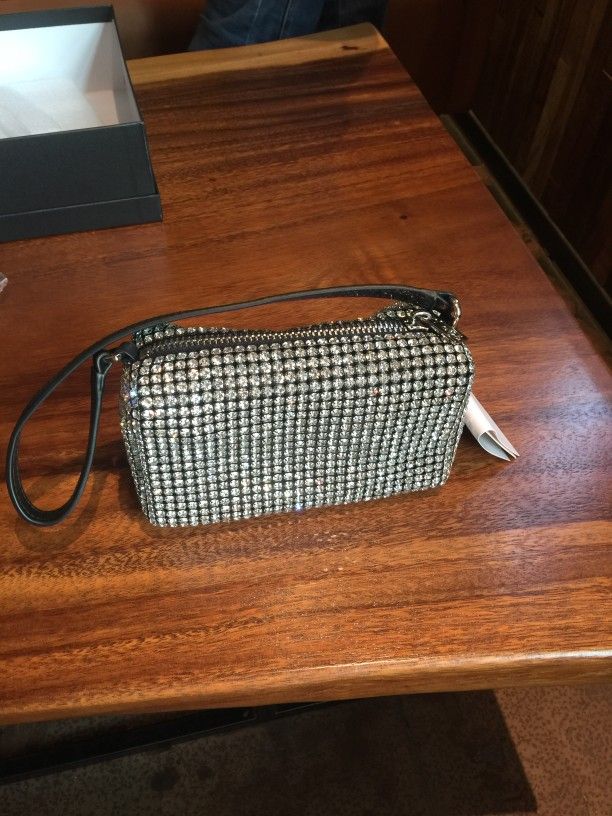 Alexander Wang heiress pouch in crystal mesh