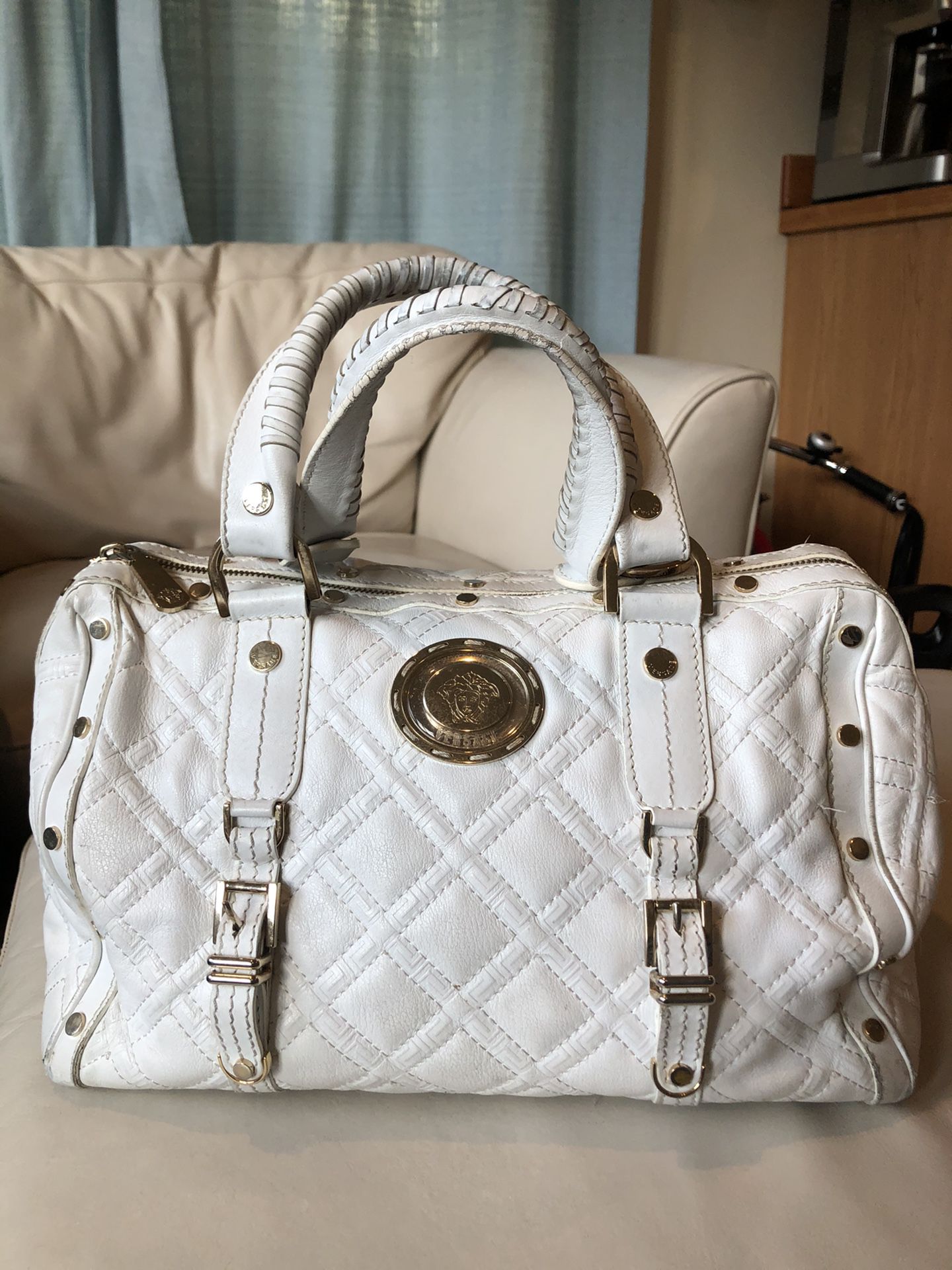 Authentic Versace white purse