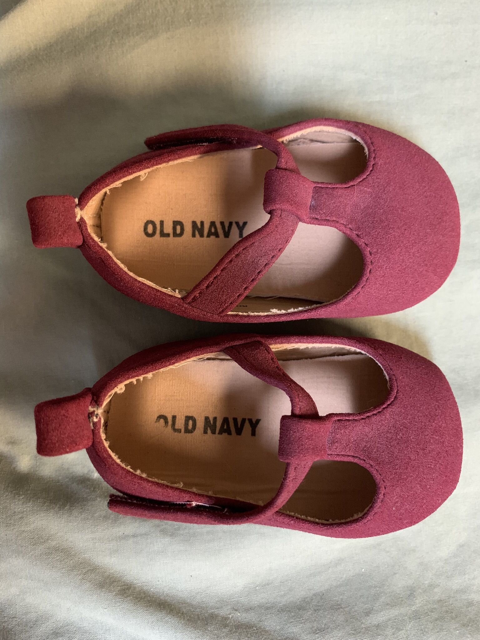 New Burgundy Shoes Size 6-9 Months