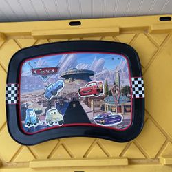 Disney Store Metal Tv Tray Activity Tray With Lightning Mcqueen Sally Magnets