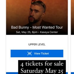 Bad Bunny Tickets Miami Saturday May 25 