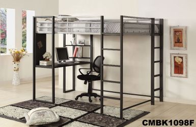 Twin bunk bed with mattress included